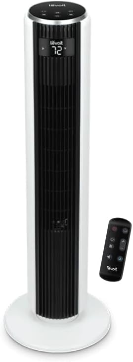 LEVOIT Silent Tower Fan with Remote Control and Modes