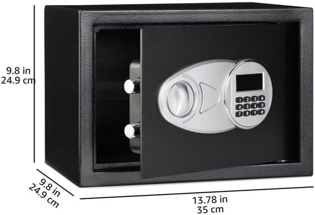 Amazon Basics Steel Security Safe Digital Keypad Secure Money Jewelry