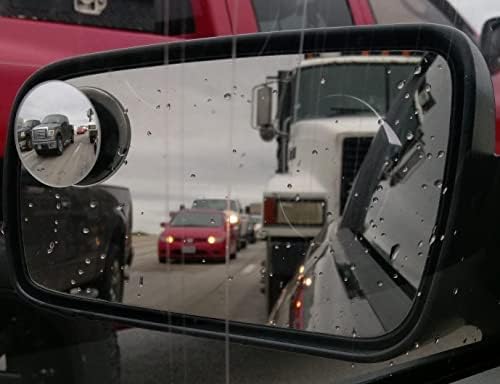 Ampper Blind Spot Round HD Glass Convex Rear View Mirror Car