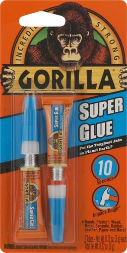 Gorilla Super Glue Clear 3g Tube 2 Pack