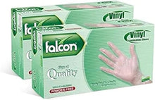 Load image into Gallery viewer, Falcon Vinyl Gloves Clear Powder Free Large