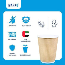 Load image into Gallery viewer, MARKQ Brown Disposable Insulated Coffee Cups Hot Beverage