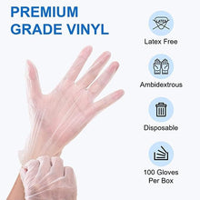 Load image into Gallery viewer, Zalcoon Vinyl Clear Gloves Powder Free Non Sterile
