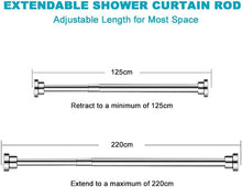 Load image into Gallery viewer, Stainless Steel Tension Curtain Rod Adjustable Pole