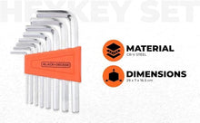 Load image into Gallery viewer, Black Decker Steel Hexkey Set 1.5 6Mm