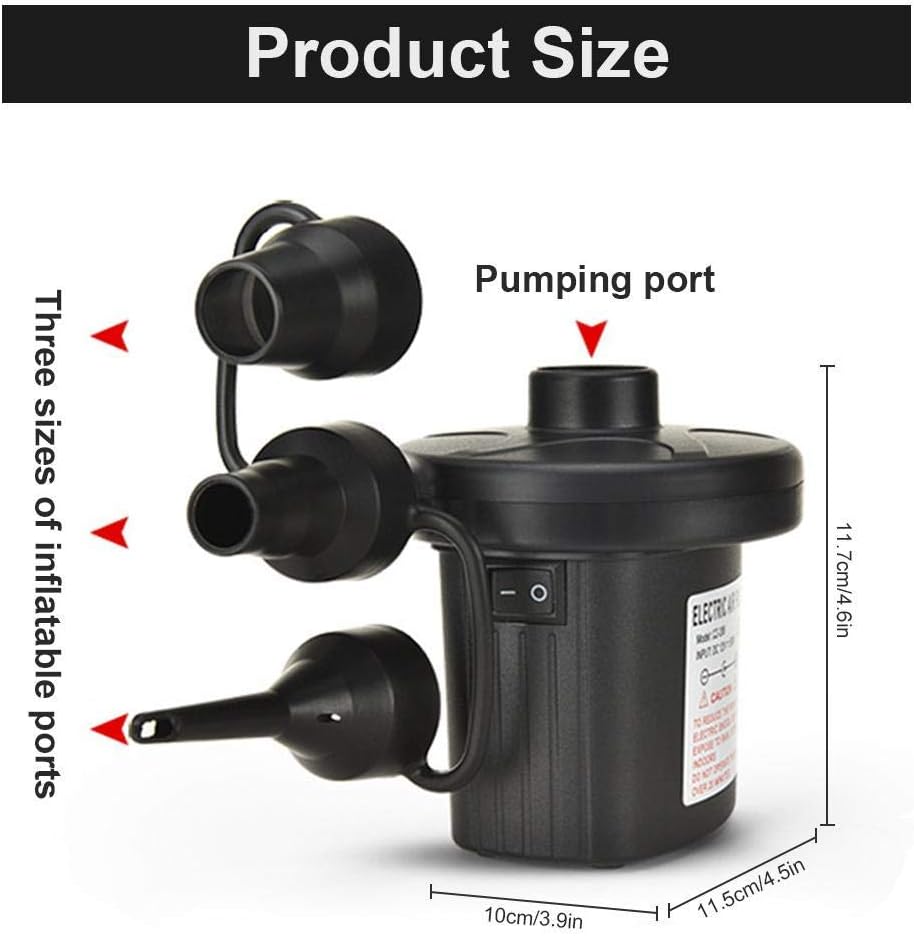Hamkaw Portable Air Mattress Pump Quick Fill Electric