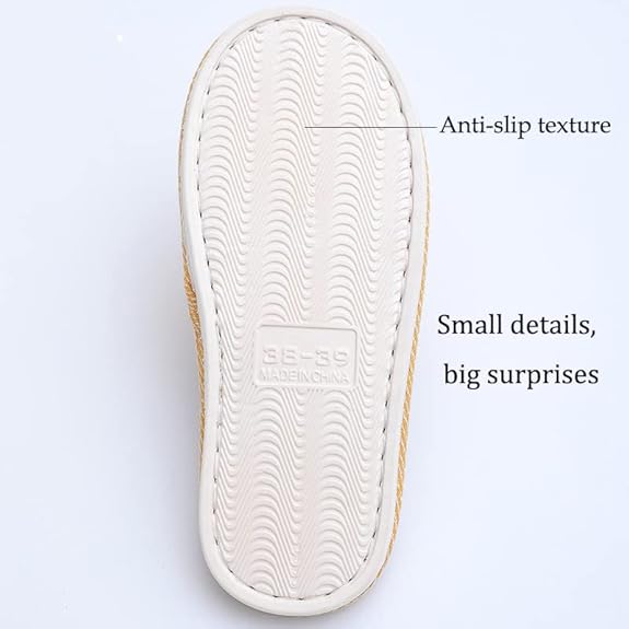 AioTio Fabric Slippers Indoor Outdoor Non Slip Couple