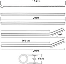 Load image into Gallery viewer, ECVV Glass Transparent Straw Set Healthy Eco Friendly
