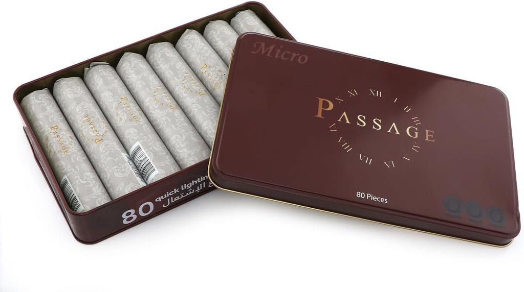 Charcoal Premium Bakhoor Oud Quick Lighting Briquets Metal Box