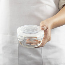 Load image into Gallery viewer, Borosil Klipn Store Round Glass Storage Container