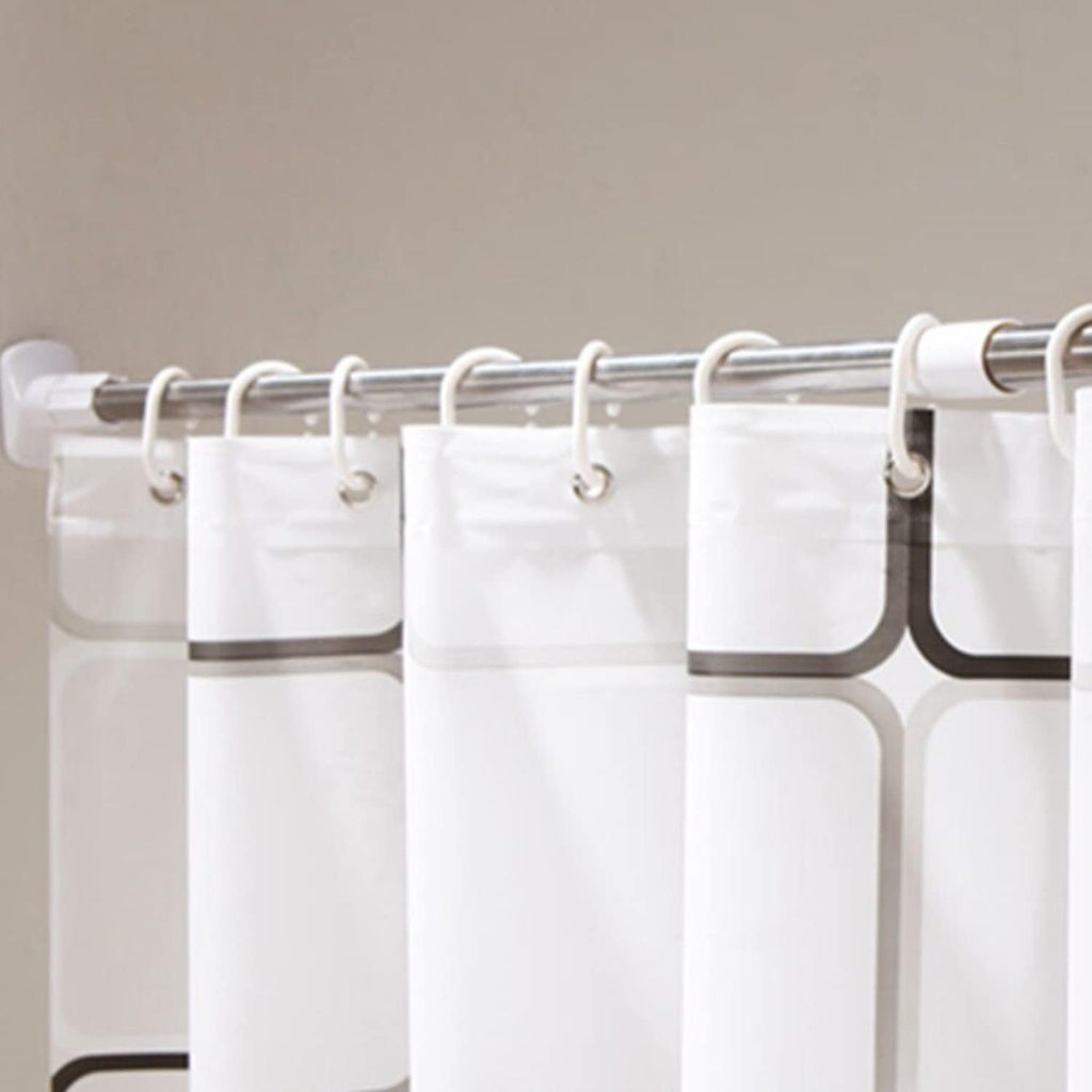Transparent Shower Curtain Square Printed Eco Friendly Waterproof