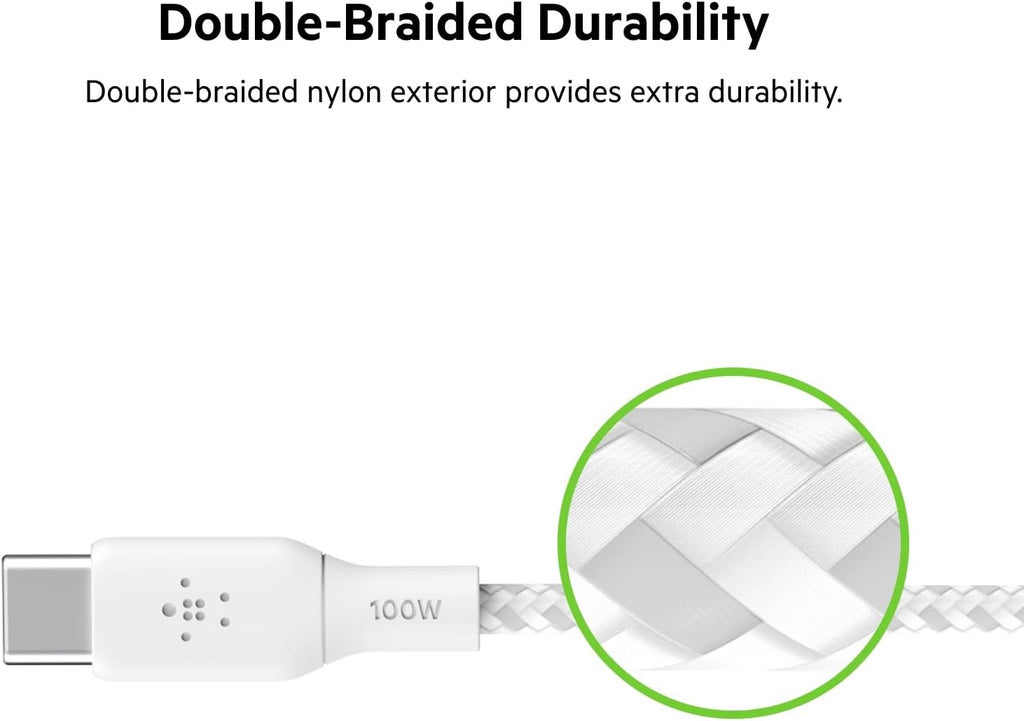 Belkin USB C to C Cable 100W Power Delivery Certified