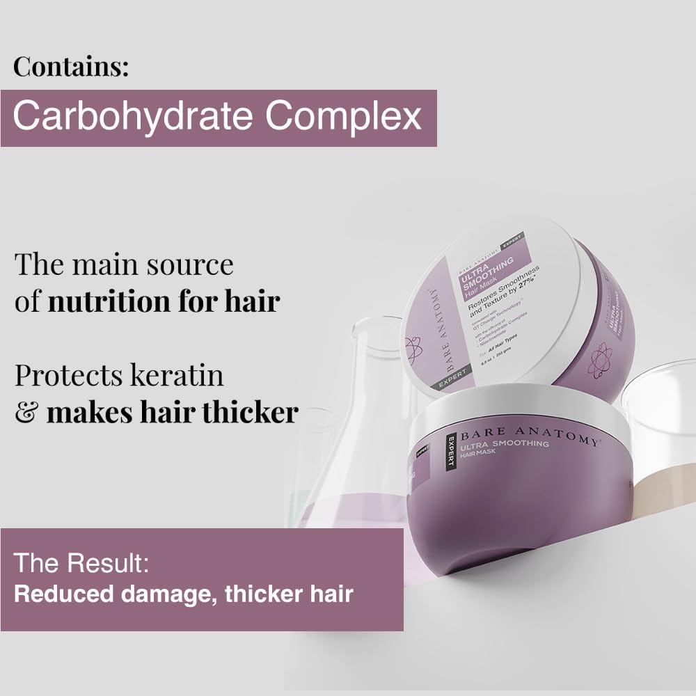 Bare Anatomy Ultra Smoothing Hair Mask For Dry Hair Restores Smoothness