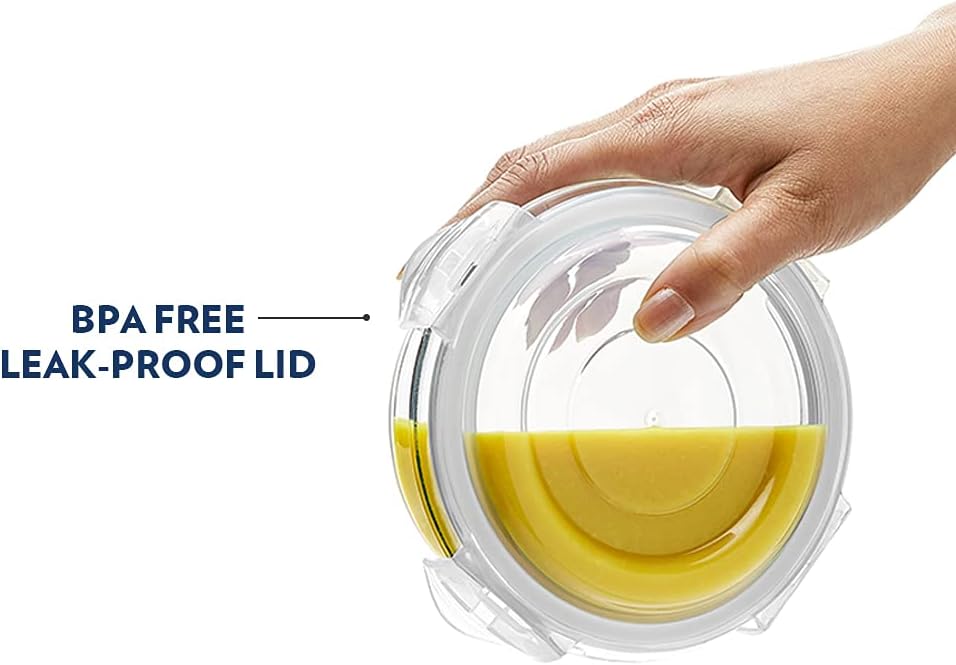 Borosil Klipn Store Round Glass Storage Container