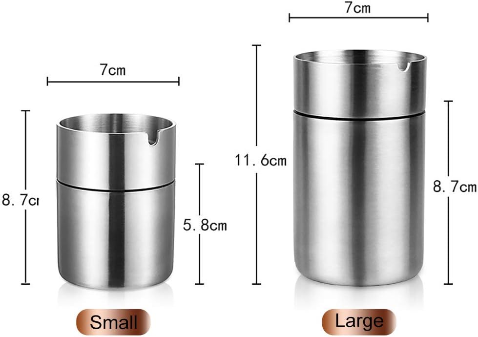 Stainless Steel Ashtray for Household Office Garden Large