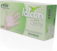 Load image into Gallery viewer, Falcon Vinyl Gloves Clear Powder Free Medium