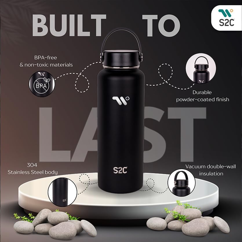 S2C Insulated Water Bottle Double Wall Stainless Steel
