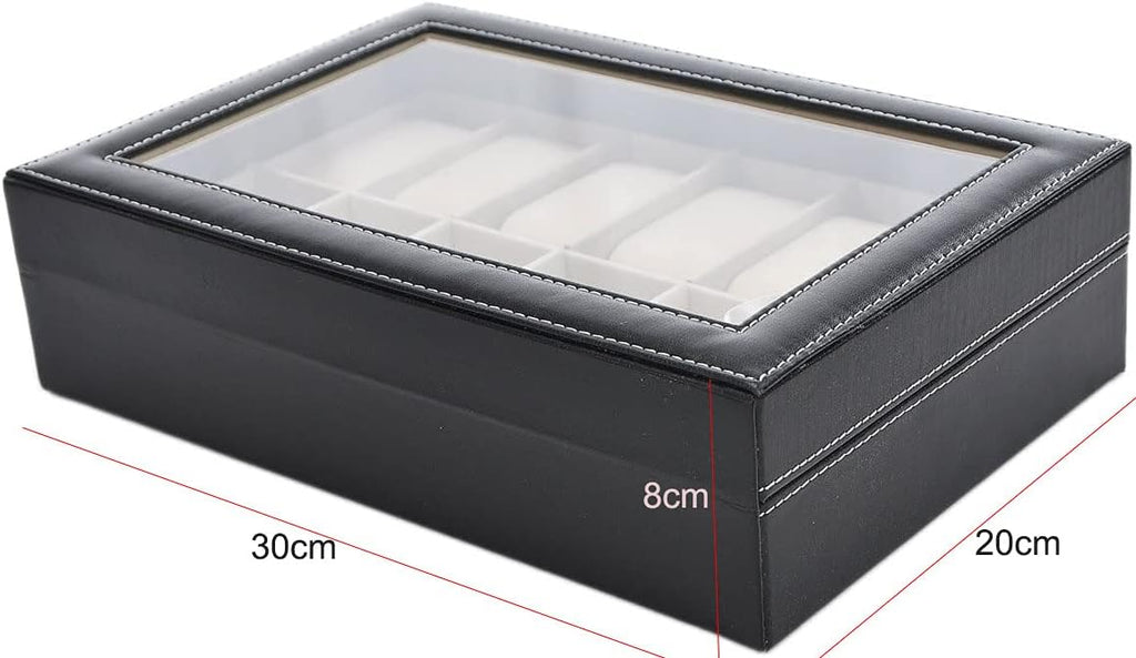 Leather Watch Display Case Jewelry Storage Organizer Box Holder