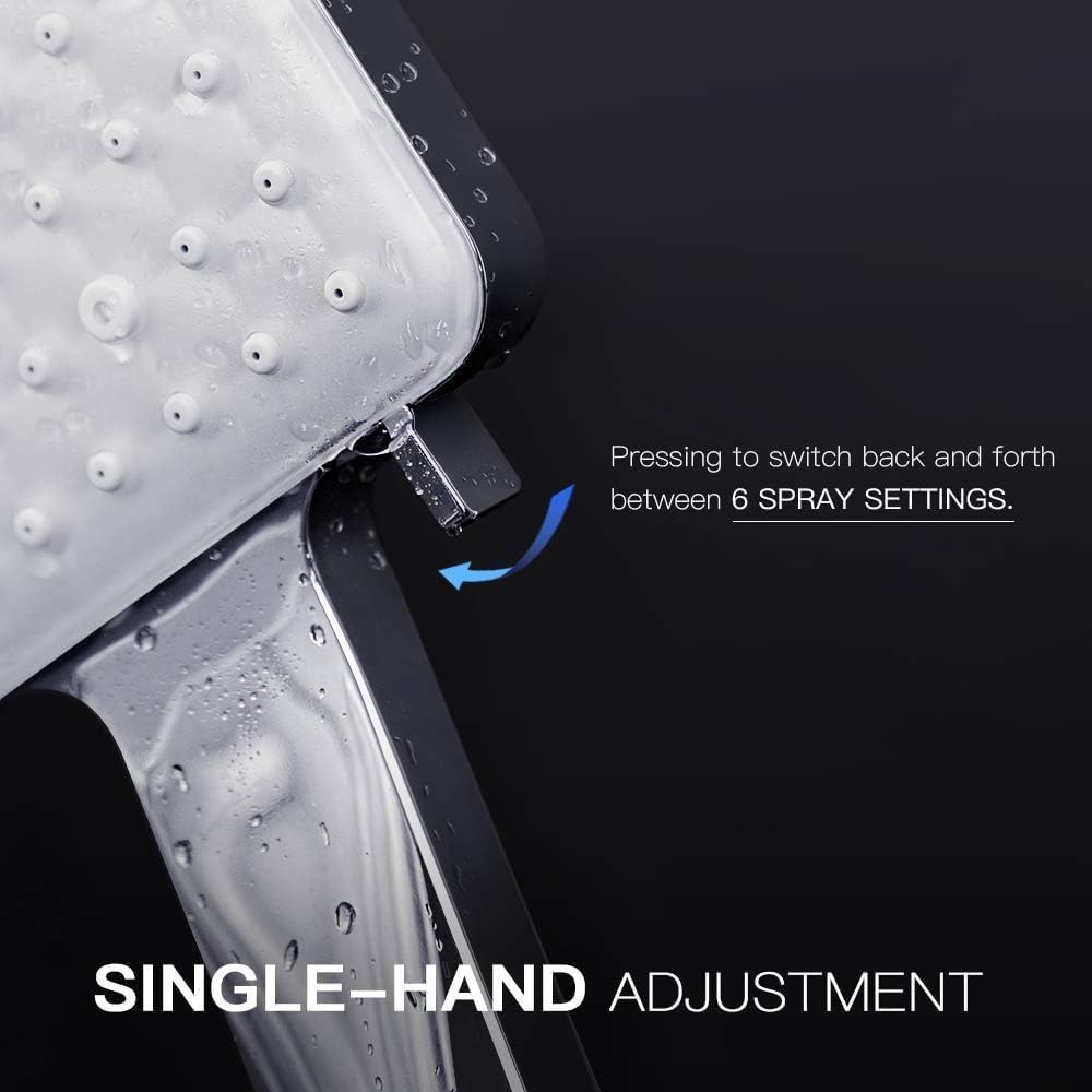 Newentor Shower Head with Hose Set and 6 Spray Modes