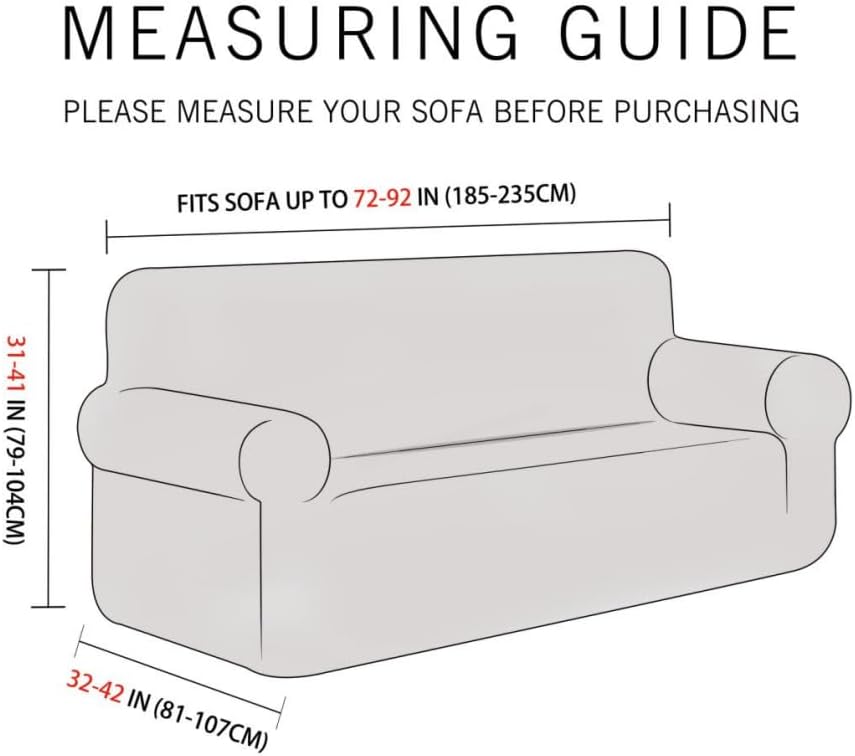 Fabienne High Stretch Sofa Cover Soft Fabric Couch Protector