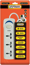 Load image into Gallery viewer, Unipower EX1242 Power Socket 3 Way Outlets Extension