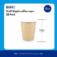 Load image into Gallery viewer, MARKQ Brown Disposable Insulated Coffee Cups Hot Beverage