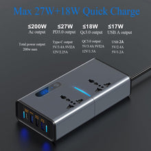 Load image into Gallery viewer, FOKKAH 200W Car Power Inverter DC to AC Converter