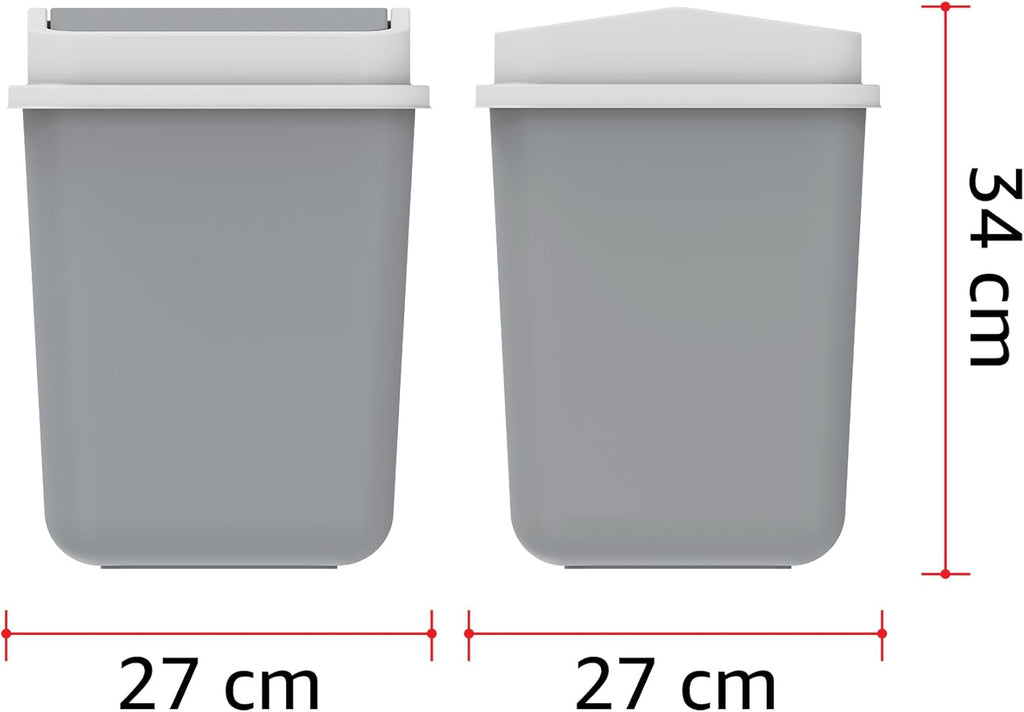 Cosmoplast Swivel Waste Bin Pearl Grey