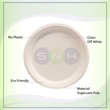 Load image into Gallery viewer, Eco Friendly Bagasse Biodegradable Plate 10 Inch Disposable