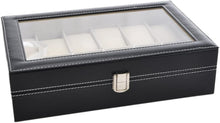 Load image into Gallery viewer, Leather Watch Display Case Jewelry Storage Organizer Box Holder