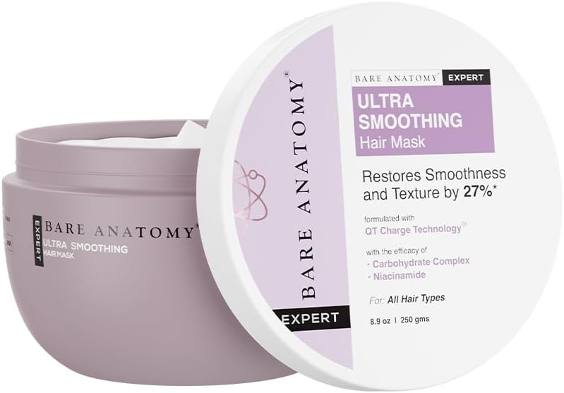Bare Anatomy Ultra Smoothing Hair Mask For Dry Hair Restores Smoothness