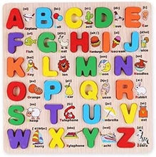 Load image into Gallery viewer, English Alphabet Wooden Jigsaw Puzzle Educational Toy