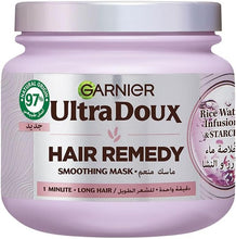 Load image into Gallery viewer, Garnier Ultra Doux Rice Water Hair Remedy Mask