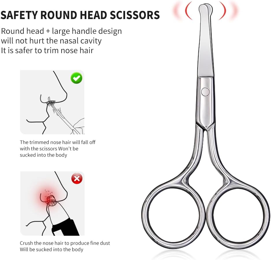 AsonTao Small Scissors for Hair Eyebrow Nose Trimming