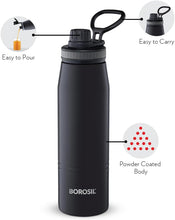 Load image into Gallery viewer, Borosil Stainless Steel Hydra Gosports Vacuum Insulated Flask