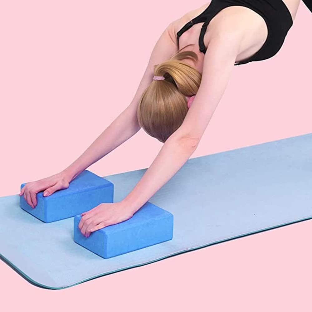 Yoga Block Brick 2 Pack Non Slip High Density EVA Foam Blocks