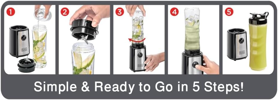 BLACKDECKER Sports Blender Smoothie Maker 300W