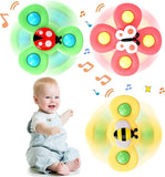 Suction Cup Spinner Toys Dimple Silicone Bubbles Stress Relief
