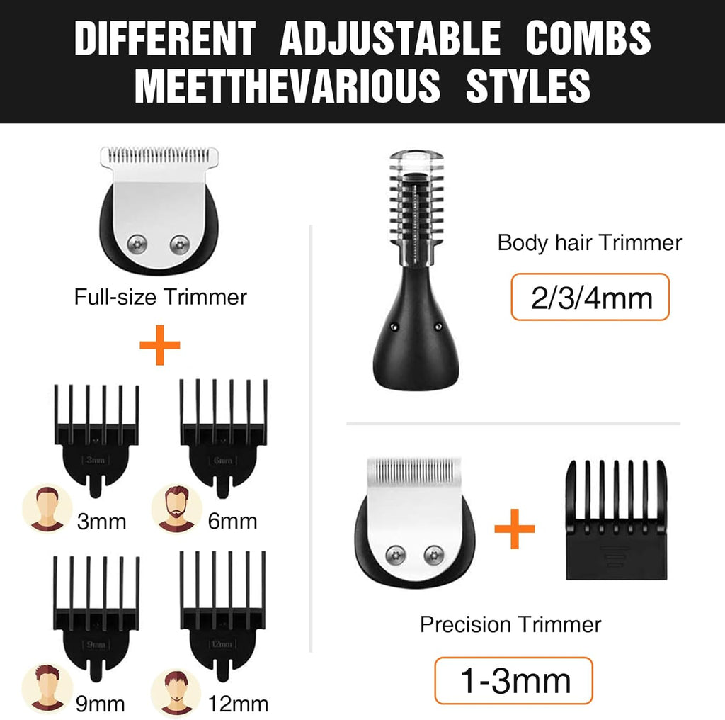 Miklife Hair Trimmers Beard Trimmer Kit Electric Cordless