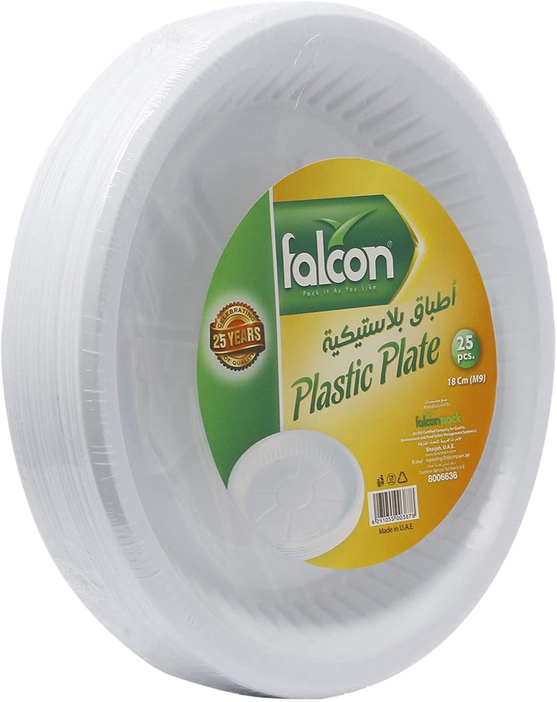 Falcon Plastic Plates Twenty Five Pieces