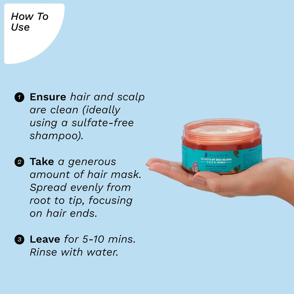 PILGRIM Korean Argan Oil Hair Mask for dry hair