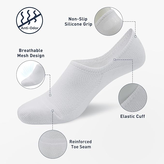 No Show Socks Men Sixdays Low Cut Size 5 11