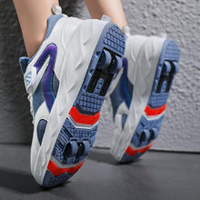 Load image into Gallery viewer, Kids Roller Skates Shoes Four Wheels Roller Sneakers