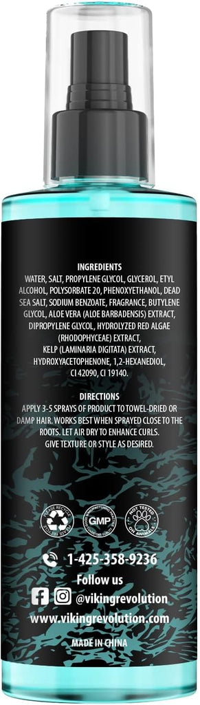 Viking Revolution Sea Salt Spray for Hair Men with Kelp Aloe Vera