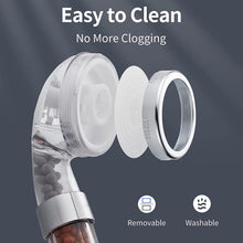 Load image into Gallery viewer, Filtered Hand Held Shower Head Ionic Reduces Hair Loss Purifies Water