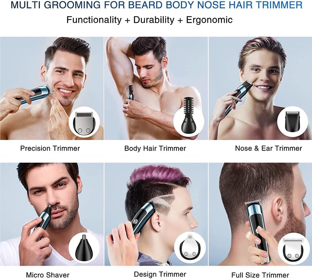 Beard Trimmer Hair Clipper All in One Grooming Kit for Men