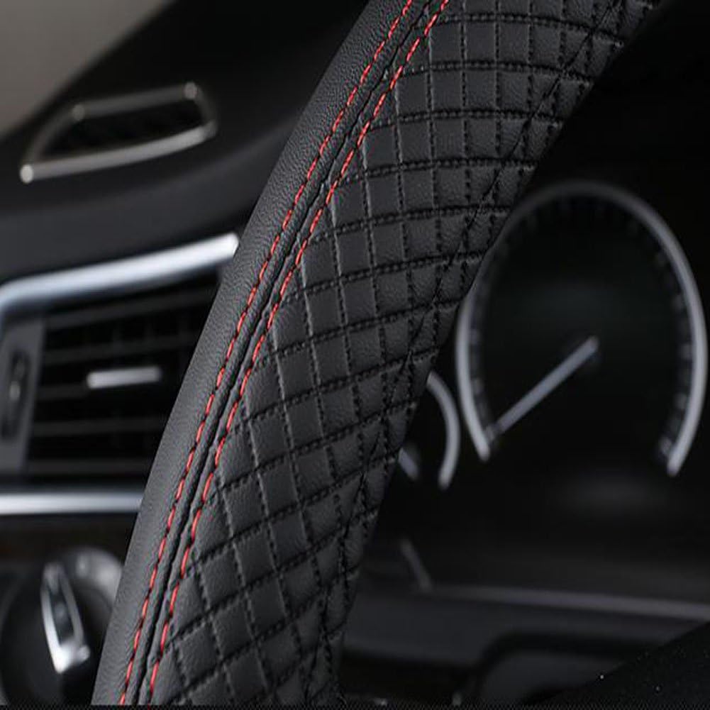 SHIAWASENA Car Steering Wheel Leather Cover Universal