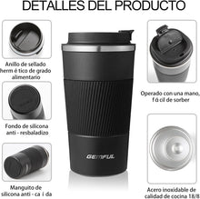 Load image into Gallery viewer, GEMFUL Travel Coffee Mug Stainless Steel Vacuum Insulated Tumbler