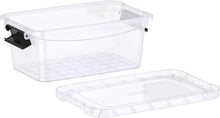 Load image into Gallery viewer, Cosmoplast Clear Plastic Storage Box with Lockable Lid