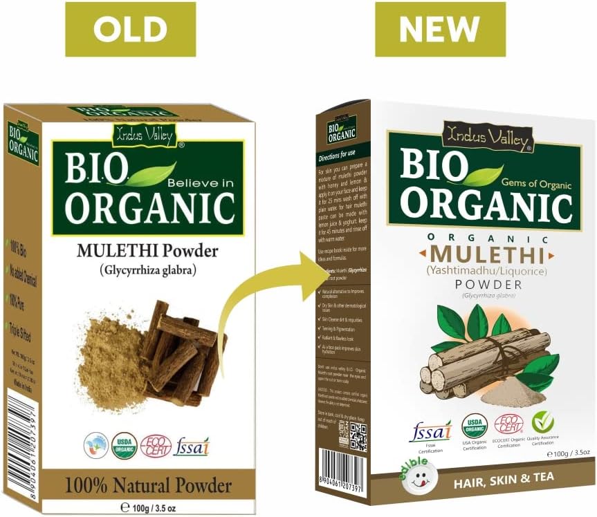 Indus Valley Natural Mulethi Powder for Hair and Skin Care